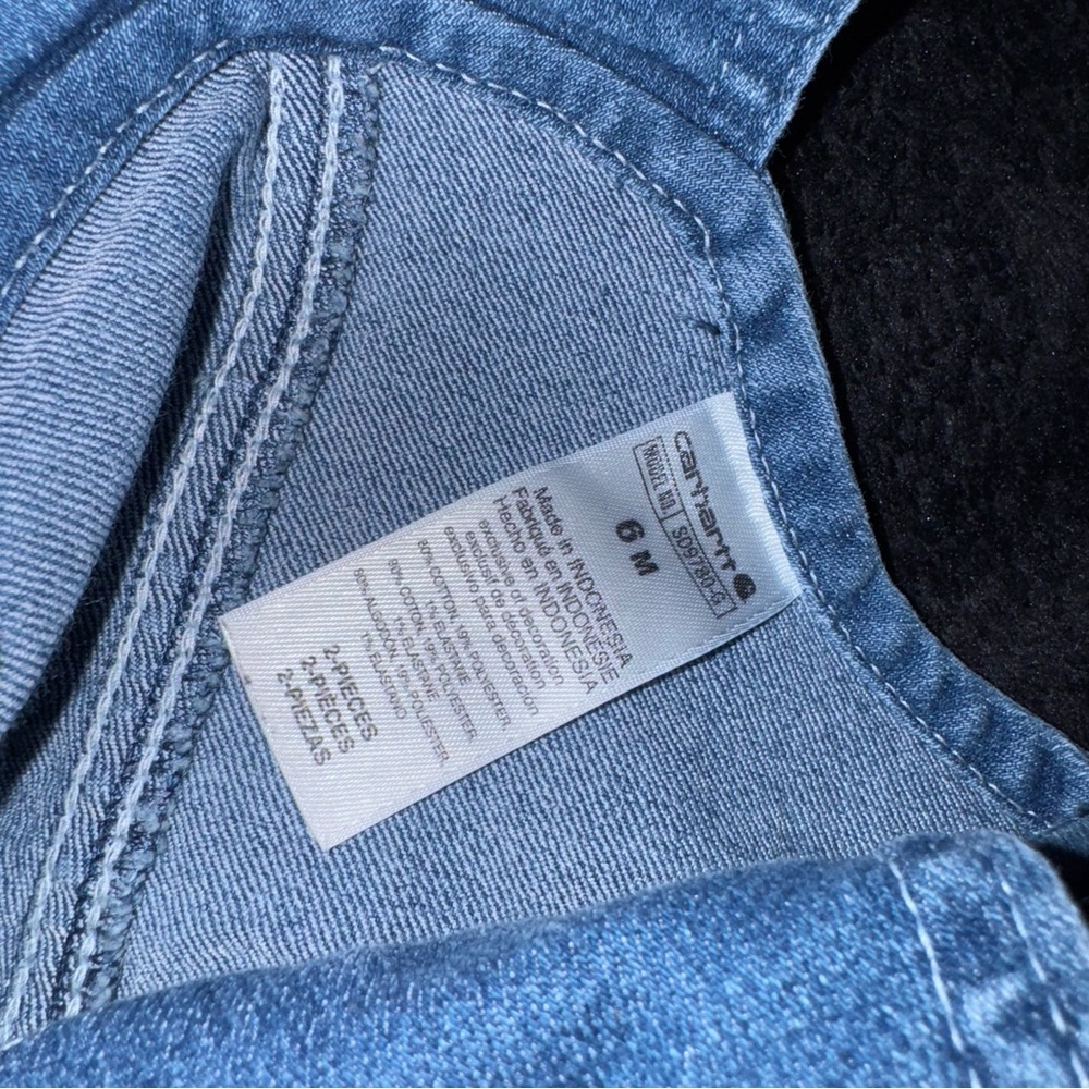 Carhartt Kids Blue Denim Overalls Baby - Picture 4 of 4